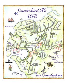 Ocracoke Island NC Map FREE printable outer banks